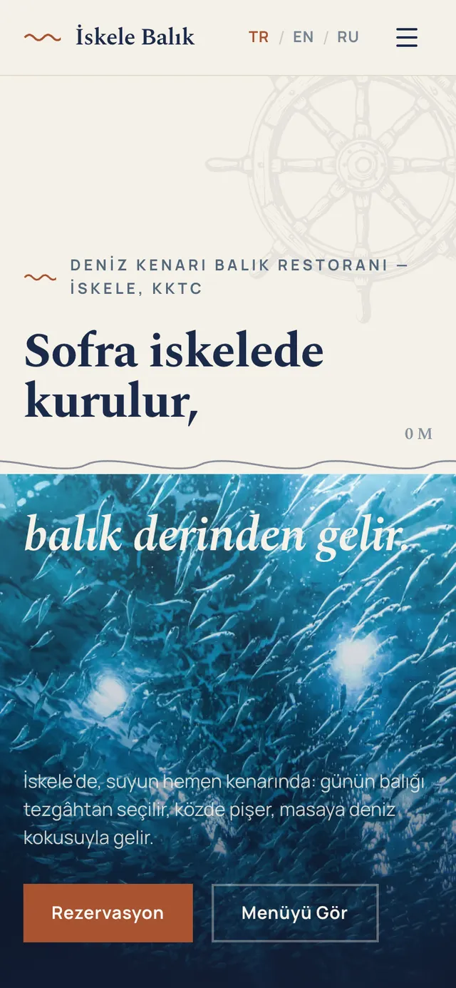 İskele Balık, telefon görünümü