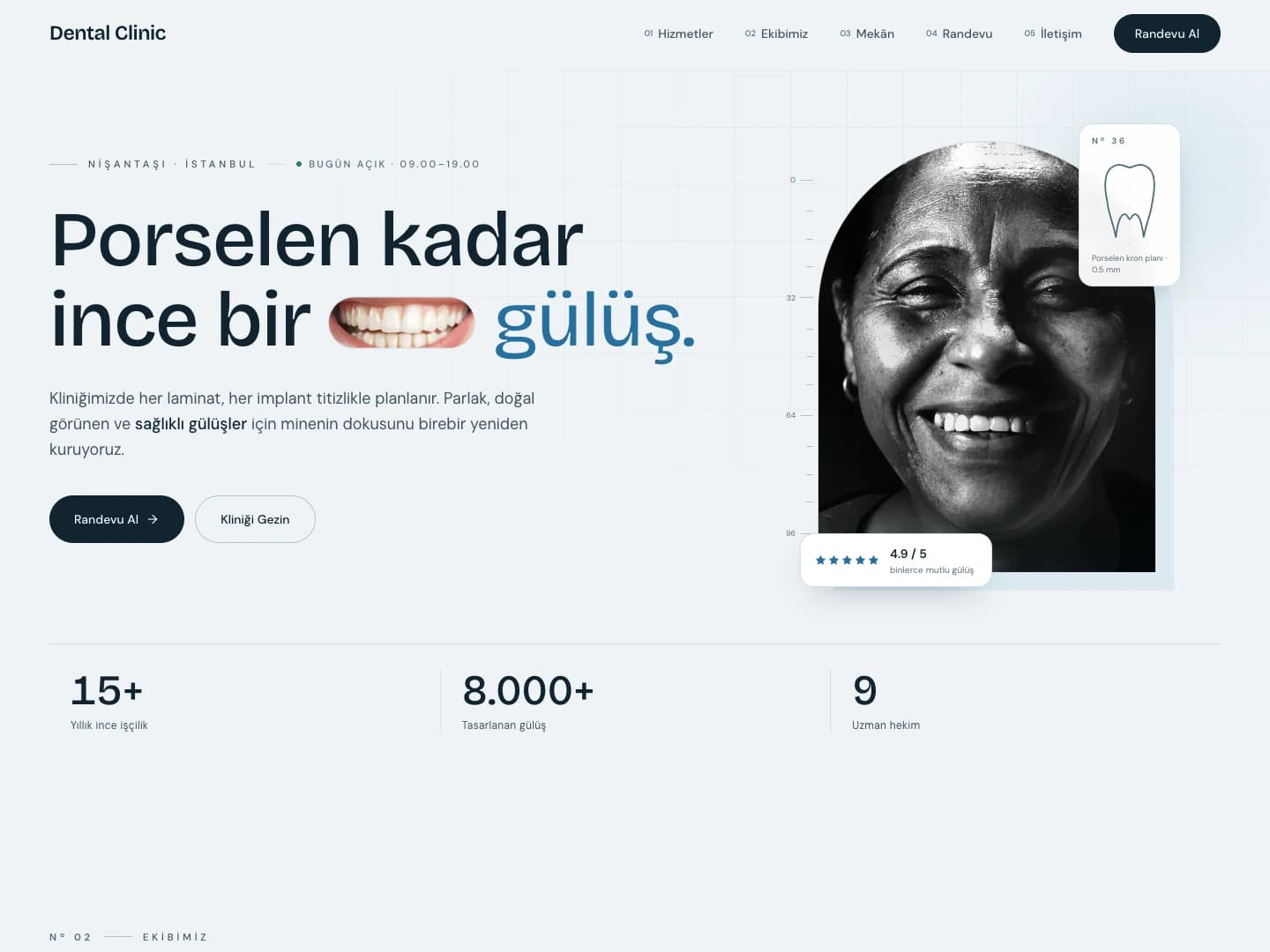 DENTAL CLINIC — demo önizlemesi