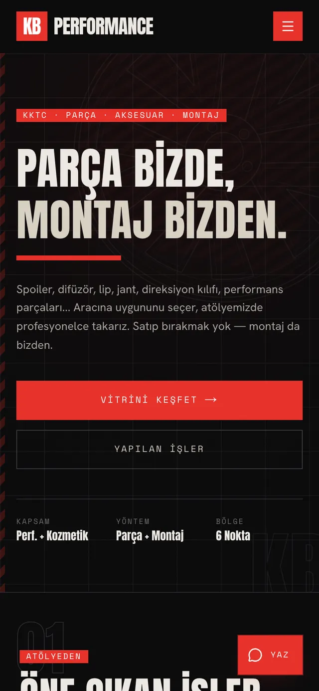 KB Performance, telefon görünümü