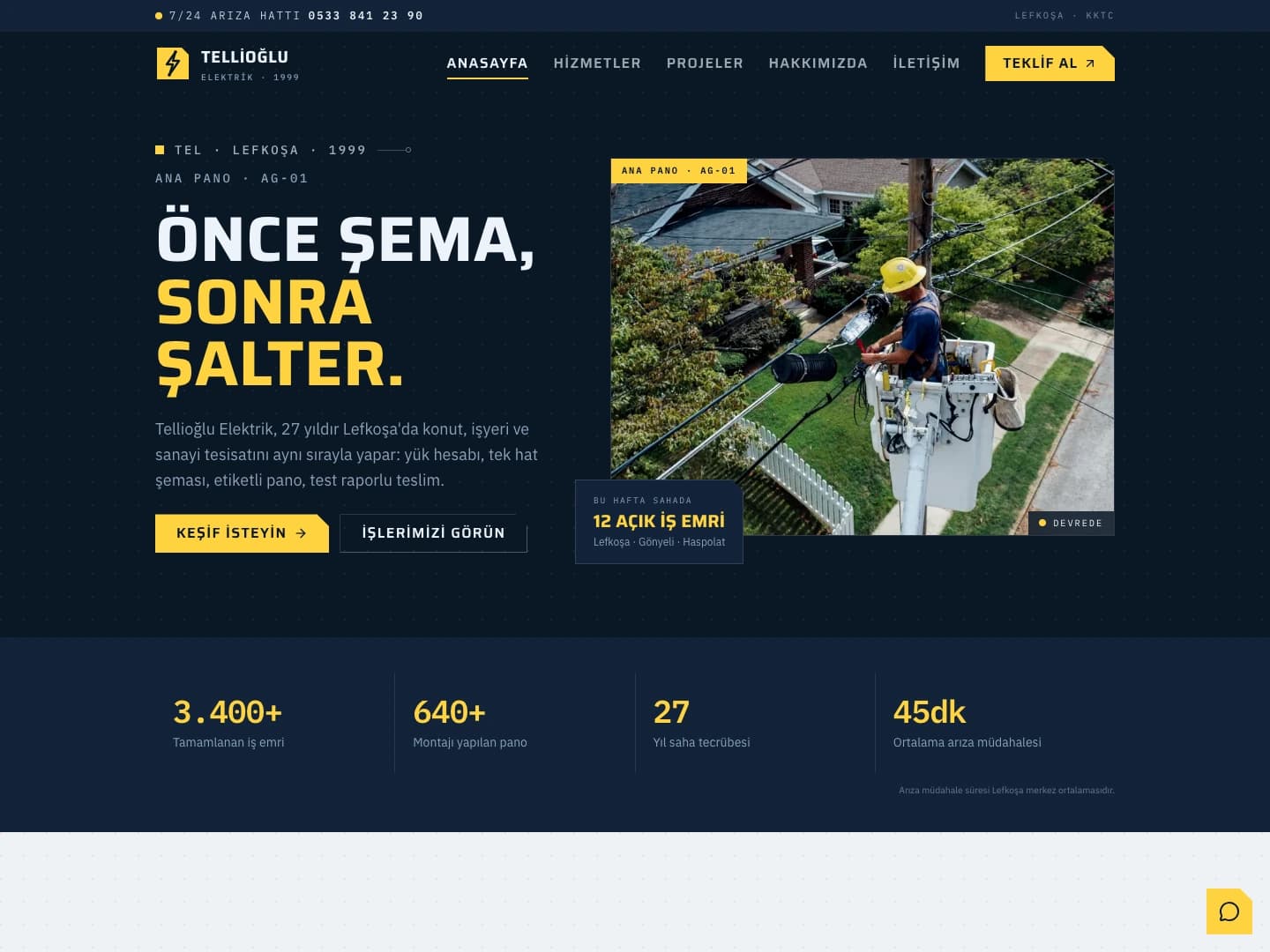 TELLİOĞLU ELEKTRİK — demo önizlemesi